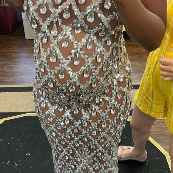 Rhinestone Maternity Dress for Sale. Can wear at as a regular dress or maternity - Picture 10 of 10